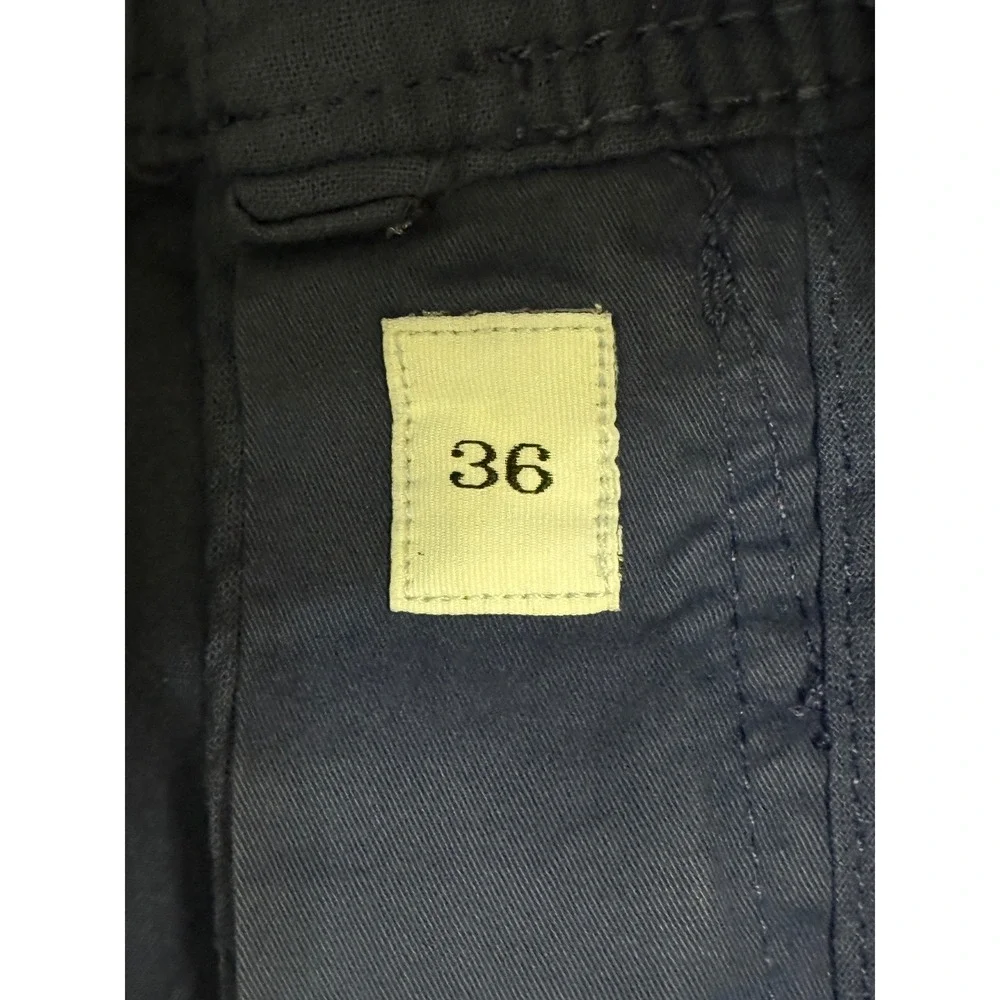 Robert Graham Hagley Pant Navy Blue Cotton Blend Stretch Straight Leg Mens 36
